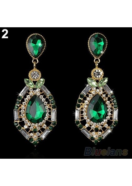 Pembe Tarzı Kadın Lüks Şık Sahte Taşlı Büyük Düşen Küpe Vintage Küpeler (Yurt Dışından) indirimleri