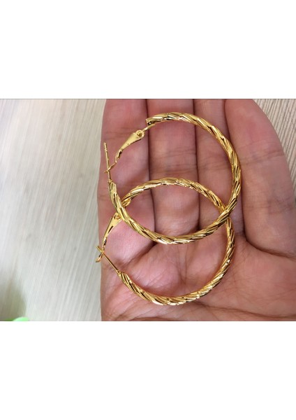 Altın Tarzı Yeni Wometerling Gümüş Moda Halka Küpe Asma Küpe Takı N-315 (Yurt Dışından)