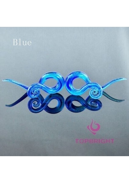 Çok Renkli Stil 10 mm 1 Çift Cam Pyrex Spiral Kulak Tünelleri Tutucuları Taperlar Fişler Gerdiriciler Genişleticiler (Yurt Dışından) modelleri