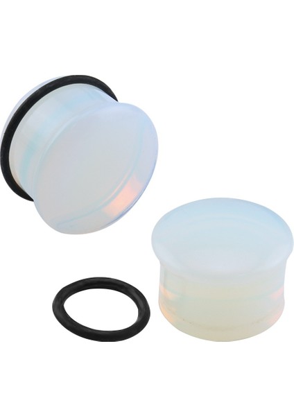 Beyaz Stil 18 mm 6 Renk Seçeneği 5~18MM Doğal Taş Kulak Tıkaçları ve Tüneller Expander O-Yüzük Kulak Genişletme Piercing Vücut Takıları (Yurt Dışından)