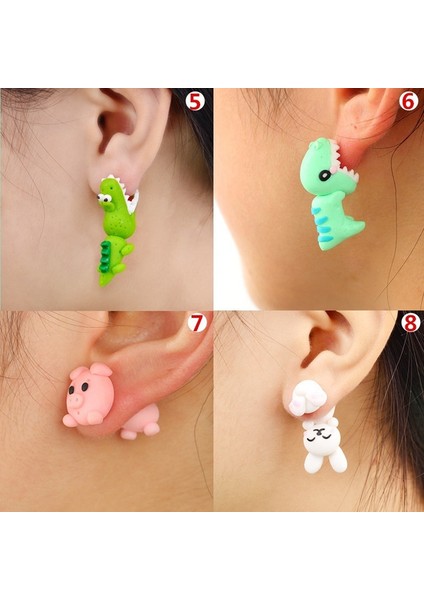 No.7 Boyutu Yaratıcı Takı Sevimli Hayvan Dinozor Köpek Kedi Tilki Seramik Küpe Hayvan Delme Küpe Küpe Parti Hediyeler 3c-Cbb (Yurt Dışından) fiyatları