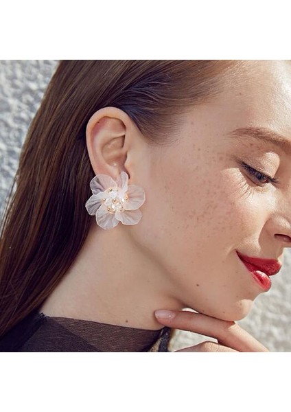 Siyah Stil 2018 Yeni Kadın Moda Gül Çiçeği Küpe Trendy Çiçek Küpe Kadınlar Için (Yurt Dışından)