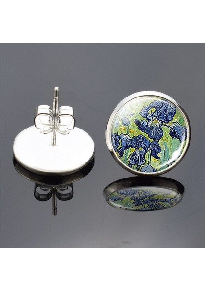 Gümüş Tarzı No.10 Boyutu Van Gogh Küpe Sanatı Yağlı Boya Tablo Serisi Cam Cabochon Gümüş Kaplama Pimli Küpeler Kadınlar Için Van Gogh Küpeler Satın Al 1 Al 1 Bedava (Yurt Dışından)