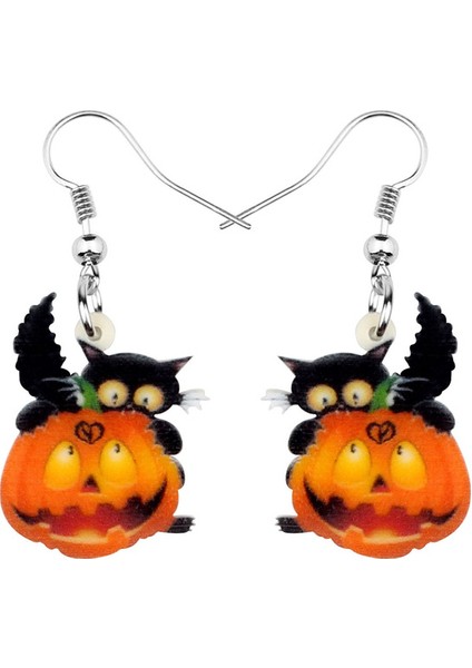 Sarı Stil Kızlar Kadınlar Gençler Için Akrilik Cadılar Bayramı Anime Siyah Kedi Yavrusu Balkabağı Küpe Damla Küpe Festival Takı Şanslar Hediye Aksesuar (Yurt Dışından) fiyatları