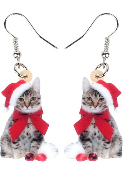 Gri Tarzı Kadın Kız Çocuklar Için Sevimli Hayvan Takı Kedi Yavrusu Küpe Damlama Dangle Şık Noel Kedi Kedi Takı Aksesuarları Hediye Parti Şık Akrilik (Yurt Dışından) fiyatları