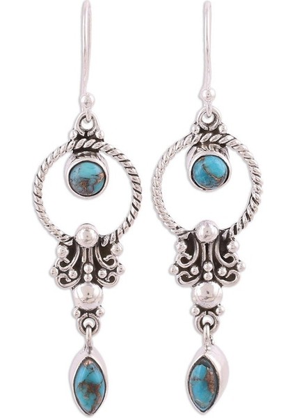 Turkuaz Junxterling Silver 'sevgi Formları' Turkuaz Küpe Moda Takı Hediyeleri (Yurt Dışından) fırsatları