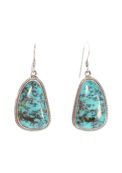 Gümüş Tarzı Kadın Takı Gümüş Turkuaz Taşlı Kanca Küpe Parti Hediyeleri (Yurt Dışından) fiyatları