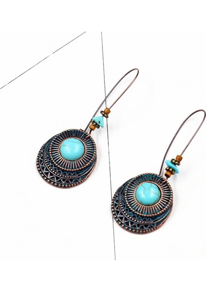 1 Çift Retro Vintage Küpe Turkuaz Küpe Damla Küpe Hediye (Yurt Dışından) indirimleri