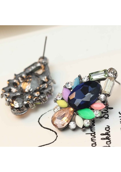 Bronzluk Stili Moda Tasarım Bayan Cam Kristal Reçine Küpe Küpe Ana Renk Tanblue (Yurt Dışından) fırsatları