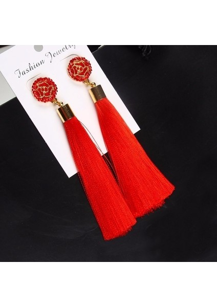 Yeşil Stil Kadınlar Için Bohem Uzun Püsküllü Sallantılı Küpe Parti Takı Aksesuarı (Yurt Dışından) modelleri