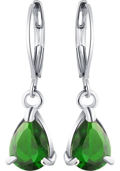 Siyah Stil Kadın Moda Gümüş Taşlı Küpe Halka Küpe Asma Küpe Düğün Takısı (Yurt Dışından) indirimleri