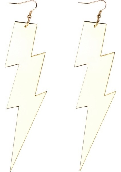 Siyah Stil Süper Floresan Akrilik Şimşek Punk Küpe Performans Şarkıcı Gece Kulübü Takı (Yurt Dışından) indirimleri