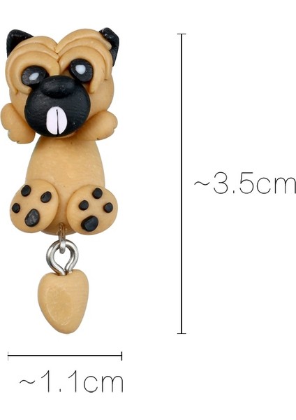 Kadınlar Için El Yapımı Polimer Kil Yumuşak Sevimli Sharpei Pug Köpek Küpe Çizgi Film Hayvan Küpe Küpe Takı Hediye (Yurt Dışından) fırsatları