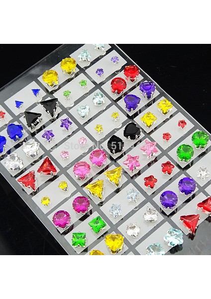 3m-7m Mix Kalp Yıldız Yuvarlak Kare Kübik Zirkonya Paslanmaz Çelik Moda Küpe Kadın Erkek Takı Lotları A331 (Yurt Dışından) modelleri