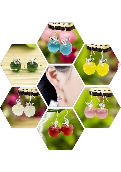 Beyaz Stil Küpe Kadınlar Için Elma Desenli Küpe Takı Hediye (Yurt Dışından) fiyatları