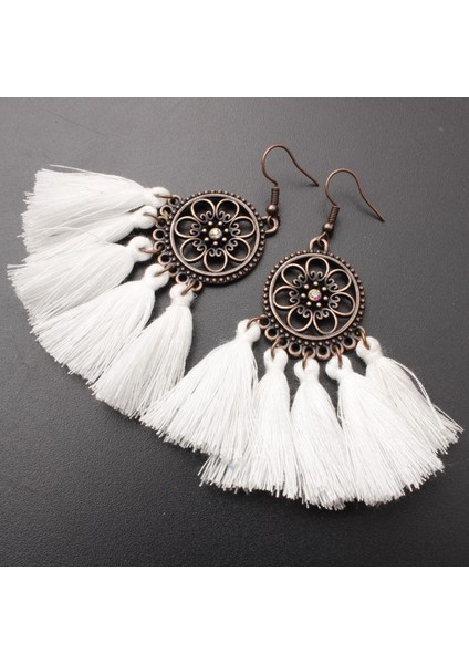 Sarı Stil 2018 Yeni Çember Alaşım Püskül Küpe, Retro Bohemya Halk Rüzgar Küpe Düğün Bayan Küpeleri (Yurt Dışından) fırsatları