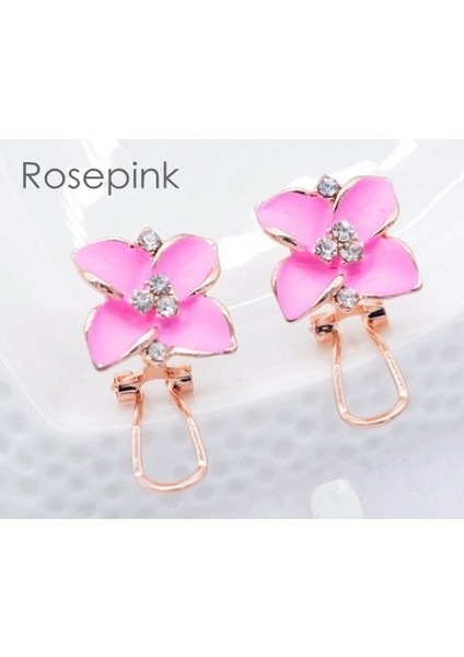 Pembe Tarzı Yüksek Yeni Moda 18K Altın Kaplama Yonca Çiçeği Şeklinde Taşlı Küpe Kadınlar Kızlar Takı Için (Yurt Dışından) indirimleri