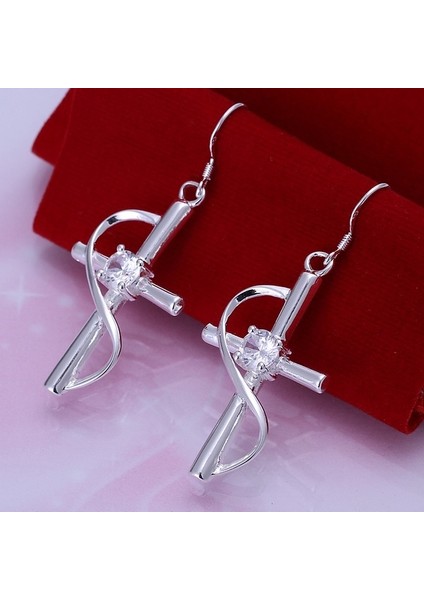 Yeni Gümüş Hook Haç Küpe Moda Takı (Yurt Dışından)