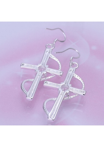 Yeni Gümüş Hook Haç Küpe Moda Takı (Yurt Dışından) indirimleri