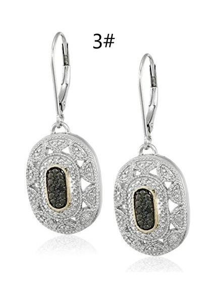 No.4 Boyutu 5 Tarz Retro Beyaz Gümüş Mavi Safir Taşlı Düşen Küpe (Yurt Dışından) fırsatları