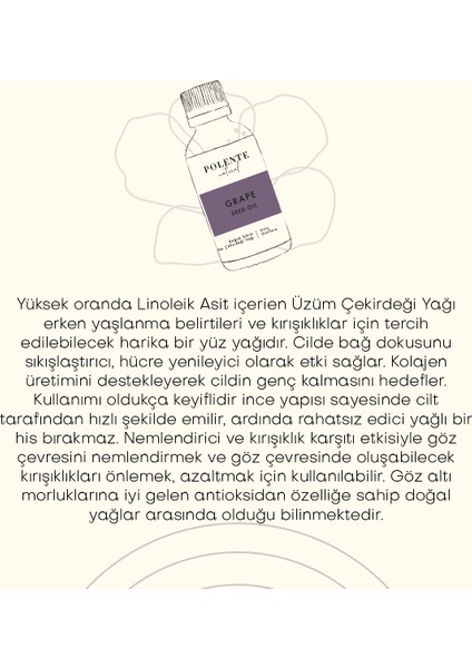 Üzüm Çekirdeği Yağı - Soğuk Sıkım (50 ml)