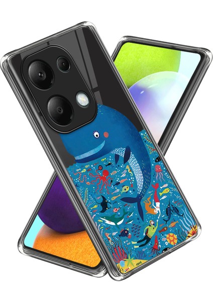 Xiaomi Redmi Note 13 Pro 4g Tpu Telefon Kılıfı Imd Desen Baskı Arka Kapak-Balina Için (Yurt Dışından)