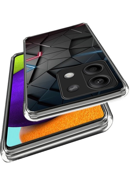 Xiaomi Redmi Note 13 5g Telefon Kılıfı Yumuşak Tpu Arka Kabuk Desenli Baskı-Siyah Üçgen Için (Yurt Dışından) fiyatları