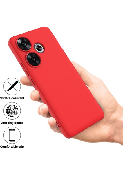 Xiaomi Poco F6 5g Kılıf El Kayışı ile Sıvı Silikon Düşme Önleyici Telefon Kılıfı-Kırmızı (Yurt Dışından) fiyatları
