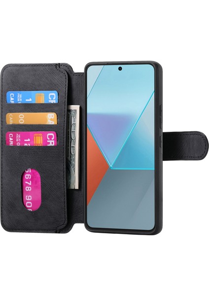 Caseneo Xiaomi Redmi Note 13 Pro 5g Kılıf Ayrılabilir Manyetik Cüzdan Kapağı-Siyah (Yurt Dışından) fiyatları