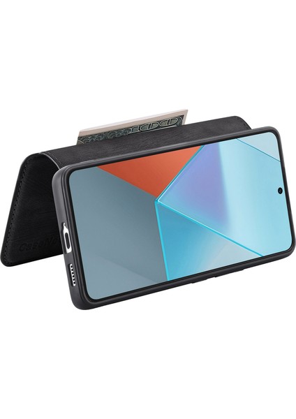 Caseneo Xiaomi Redmi Note 13 Pro 5g Kılıf Ayrılabilir Manyetik Cüzdan Kapağı-Siyah (Yurt Dışından) modelleri