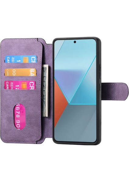 Caseneo Xiaomi Redmi Note 13 Pro 5g Kılıf Ayrılabilir Manyetik Cüzdan Kapağı-Mor (Yurt Dışından) fiyatları