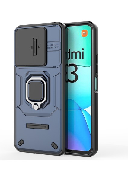 Xiaomi Redmi 13 5g/13 4g Kılıf Için Camshield Kickstand Pc+Tpu Telefon Kapağı-Mavi (Yurt Dışından) fırsatları