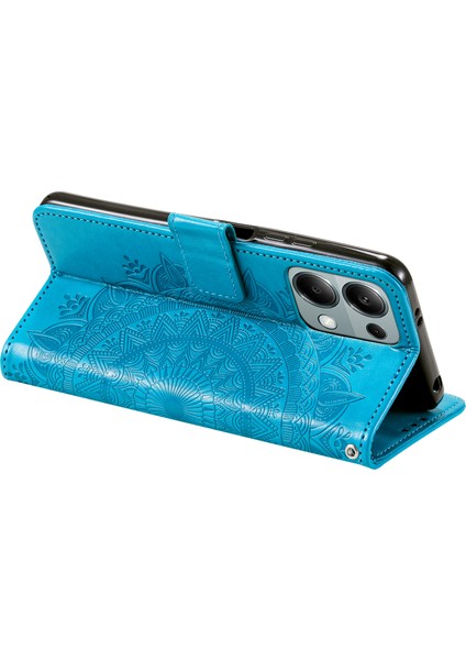 Xiaomi Redmi 14C 4g Standlı Kılıf Baskılı Totem Pu Deri Cüzdan Telefon Kapağı-Mavi Için (Yurt Dışından) fiyatları