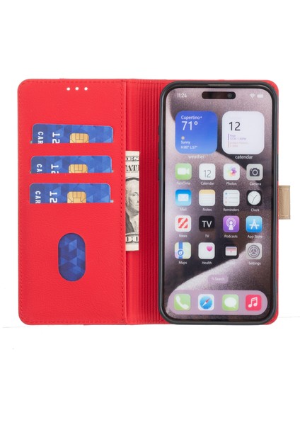 Bınfen Renk Xiaomi Poco F6 Pro 5g Deri Kılıf Rfıd Engelleme-Kırmızı (Yurt Dışından) indirimleri