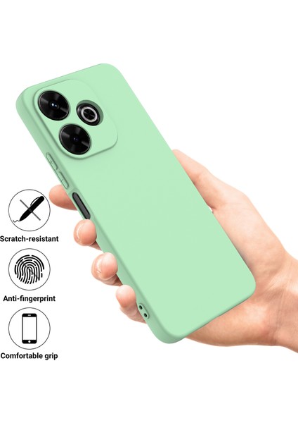 Xiaomi Redmi 13 5g/13 4g Kılıf Bilek Kayışlı Sıvı Silikon Telefon Kılıfı-Yeşil (Yurt Dışından) fırsatları