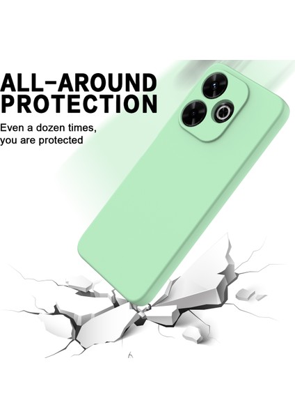 Xiaomi Redmi 13 5g/13 4g Kılıf Bilek Kayışlı Sıvı Silikon Telefon Kılıfı-Yeşil (Yurt Dışından) indirimleri