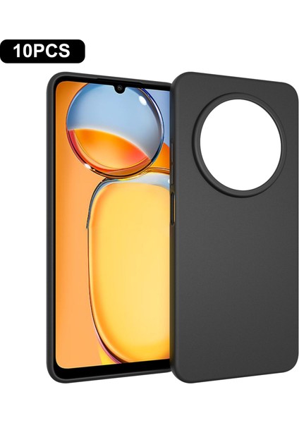 10 Adet/paket Xiaomi Redmi 14C 4g Kılıf Anti-Parmak Izi Yumuşak Tpu Koruyucu Kapak-Siyah (Yurt Dışından)