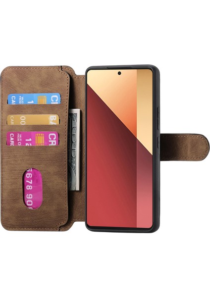 Caseneo Xiaomi Redmi Note 13 Pro 4g Kılıf Ayrılabilir Cüzdan Telefon Kapağı-Kahverengi (Yurt Dışından) fiyatları