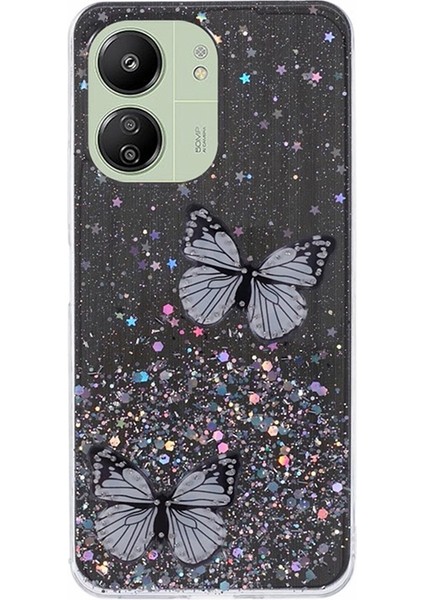 Wanlonfeng Aw Serisi Xiaomi Redmi 13R 5g Kılıf Pvc Tpu Telefon Kapağı Ekran Filmi-Siyah (Yurt Dışından) fiyatları