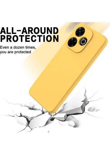 Xiaomi Redmi 13 5g/13 4g Kılıf Bilek Kayışlı Sıvı Silikon Telefon Kılıfı-Sarı (Yurt Dışından) indirimleri