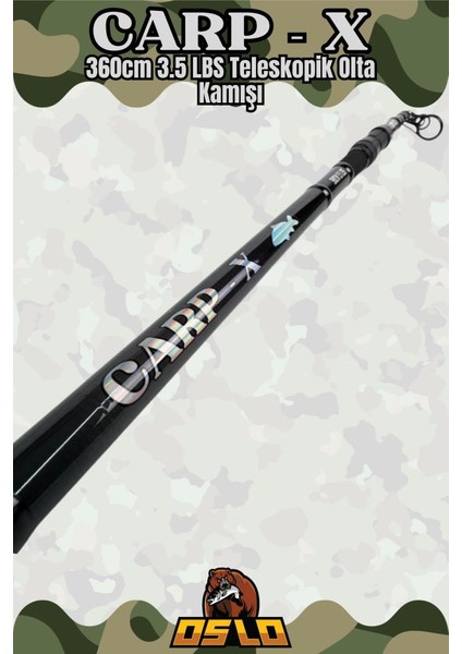 Carp-X 360CM 3.5 Lbs Teleskopik Olta Kamışı