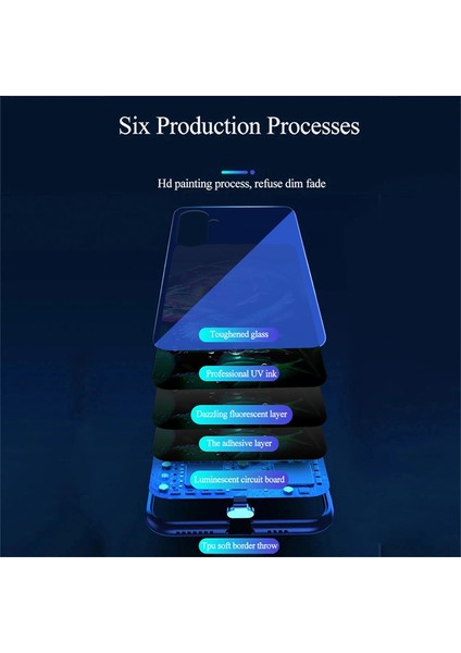 Samsung Galaxy A25 5g(Global)Case Call Flash Serisi Desen Baskı Temperli Cam+Tpu Telefon Kılıfı-Ay Kırmızı Gül (Yurt Dışından) modelleri