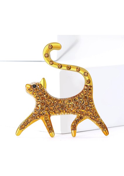 Karikatür Alaşım Kedi Broş Moda Çok Yönlü Takım Elbise Hırka Korsaj Süs Pin (Yurt Dışından)