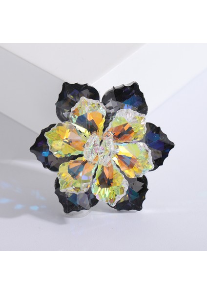 Lüks Kristal Çiçek Broş, Şık High-End Mizaç Giyim Korsaj Pimi (Yurt Dışından)