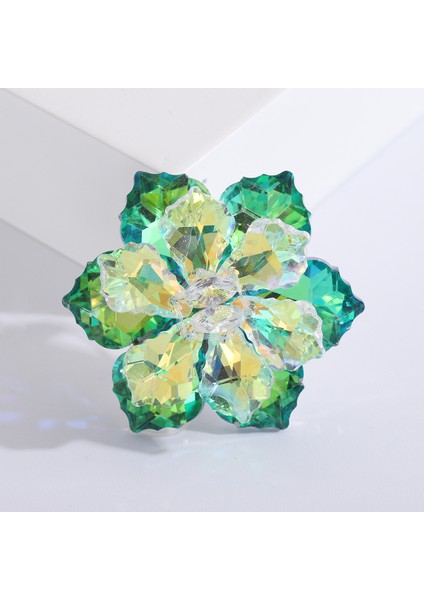 Lüks Kristal Çiçek Broş, Şık High-End Mizaç Giyim Korsaj Pimi (Yurt Dışından)