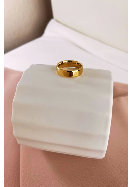 Çelik Gold Renk Alyans Yüzük modelleri