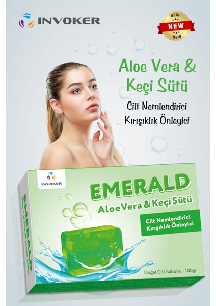 Aloe Vera Keçi Sütü C Vitamini Nemlendirici Peeling Etkili Kırışııklık Önleyici Besleyici 100 Gram Doğal Cilt Sabunu