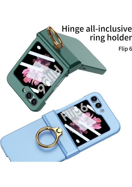 Samsung Galaxy Z Flip6 5g Ince Telefon Kılıfı Pc Kapağı Halka Tutucu + Temperli Cam Filmi-Siyah (Yurt Dışından) indirimleri