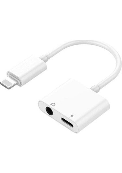 RC12 IPHONE 7-8-Plus-X Serisi Lıghtnıng 3.5mm Kulaklık + Şarj Çevirici Adaptör