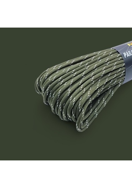 Polyester Paracord Ip 4 mm Haki Beyaz Desenli Renk 30 Metre fiyatları